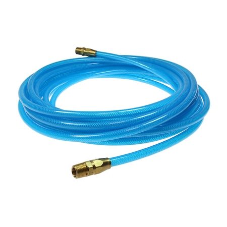 Coilhose Pneumatics Flexeel Hose 5/16 ID x 25 ft 1/4 MPT Reusable Transparent Blue PFE50254TZ